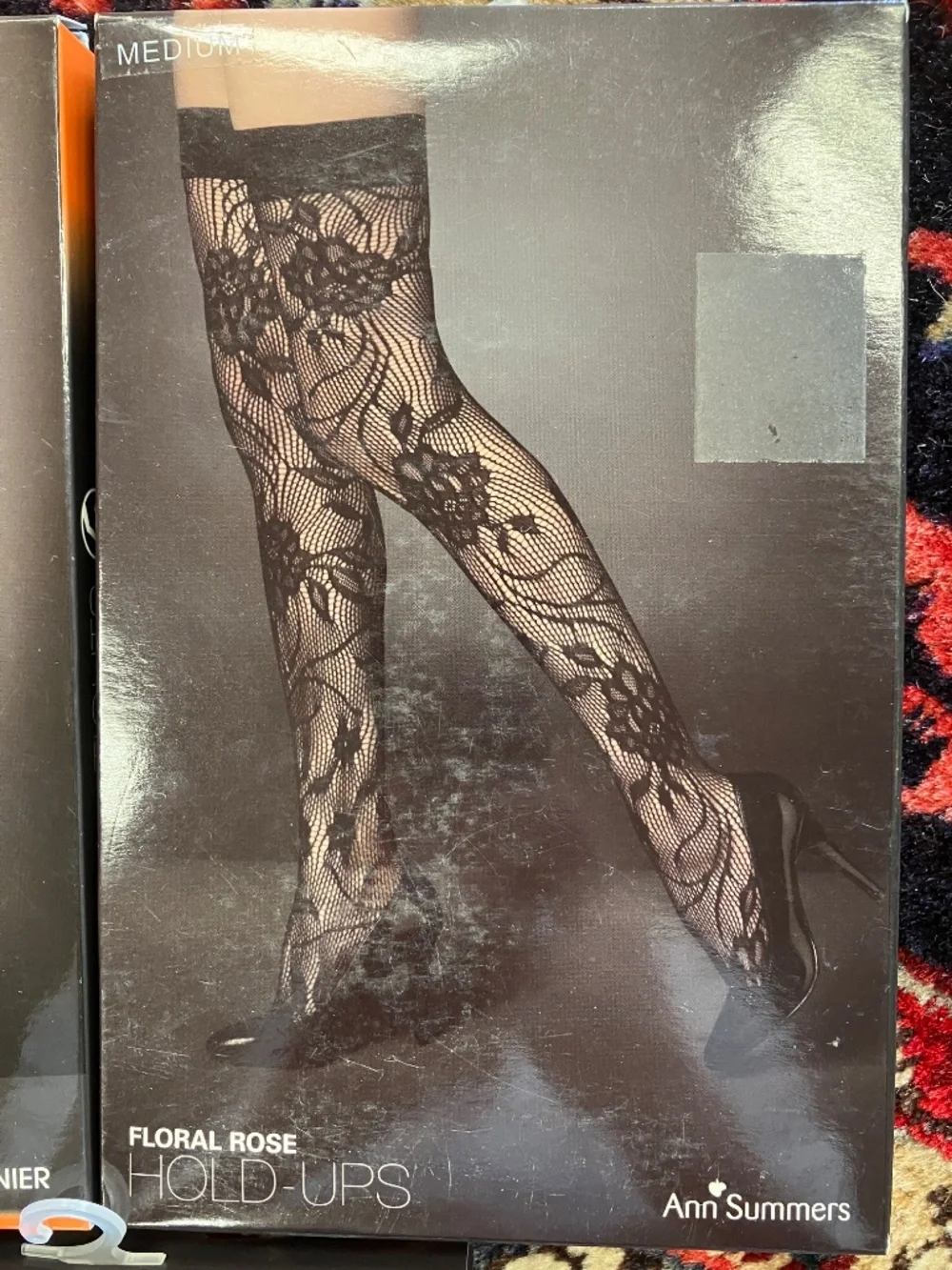 NEW 3 Pairs Ann Summers Tights Hold Ups - UK Medium - Fishnet, Floral & Bondage